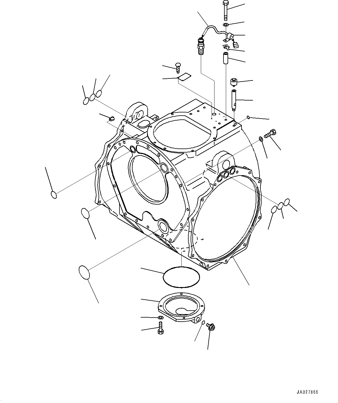 Komatsu parts book diagram for D375AI-8 S/N 81001-UP: POWER TRAIN, STEERING CASE(#80015-)