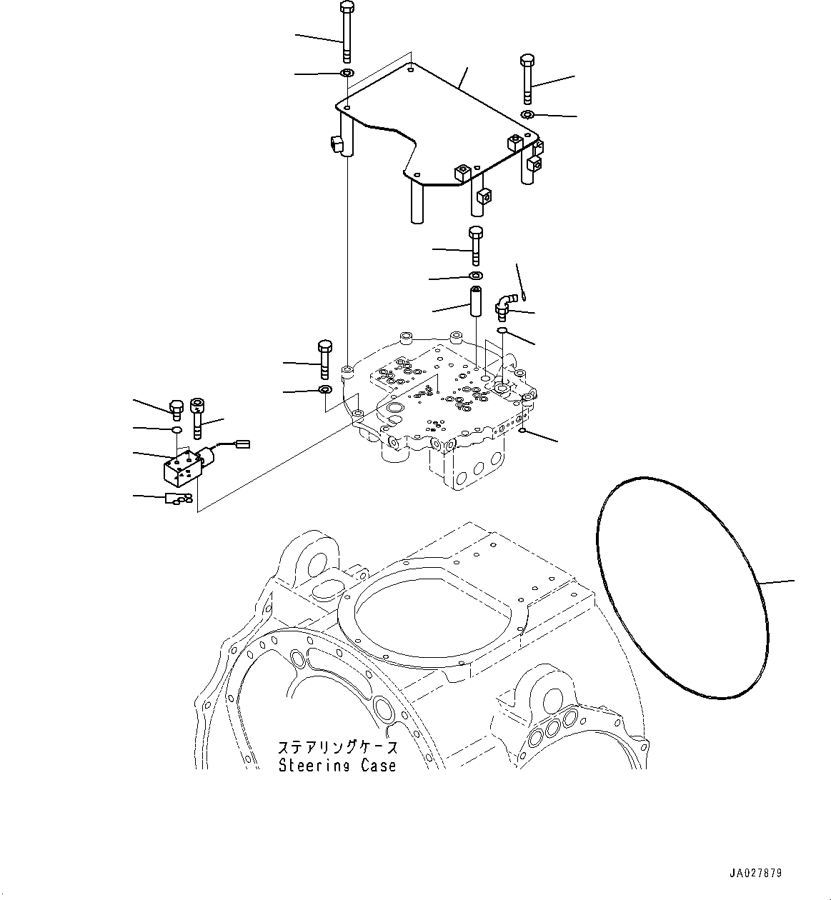 Komatsu parts book diagram for D375AI-8 S/N 81001-UP: POWER TRAIN, PREVENT STEEP BRAKE VALVE(#80015-)