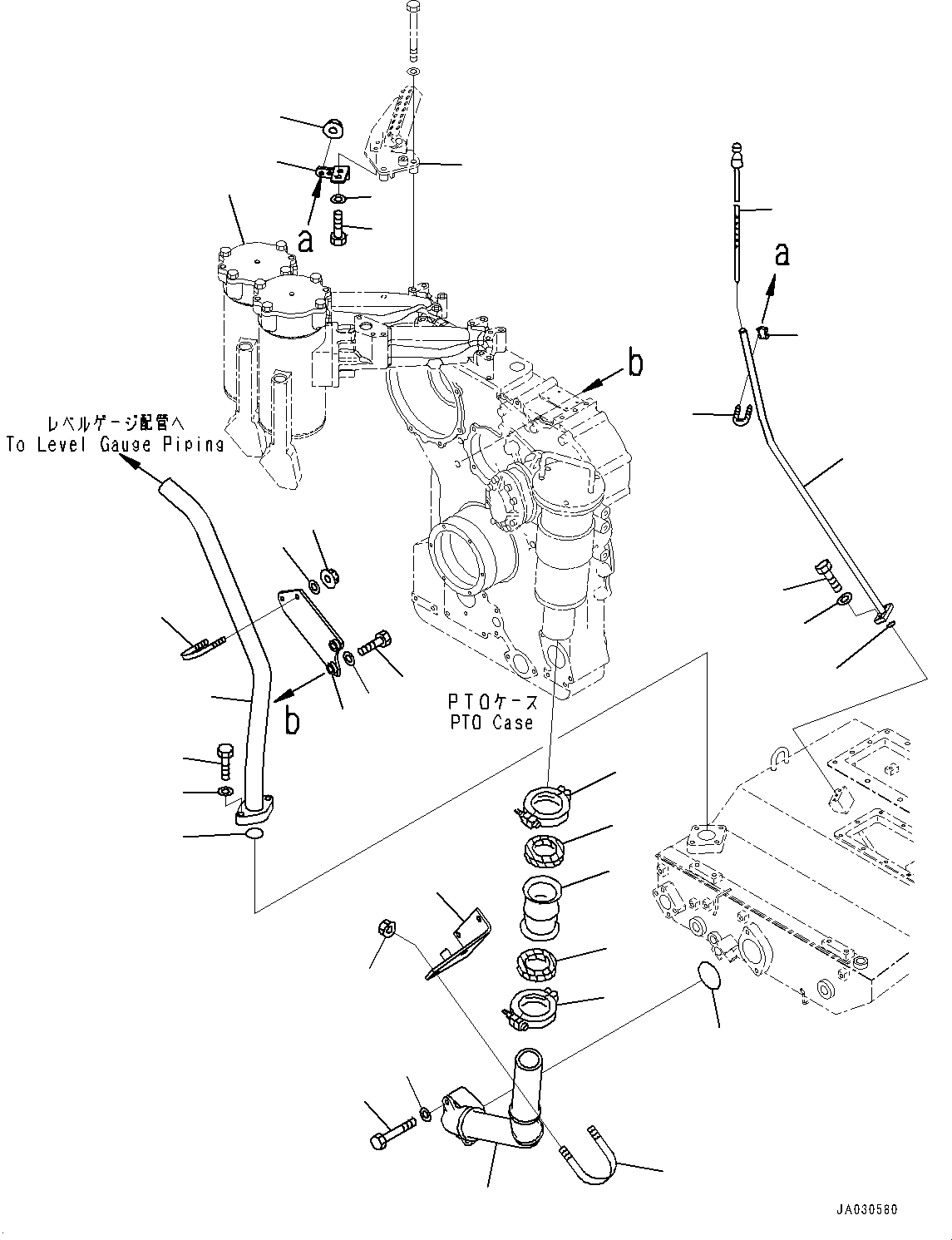 Komatsu parts book diagram for D375AI-8 S/N 81001-UP: POWER TRAIN, SUCTION TUBE(#80015-)