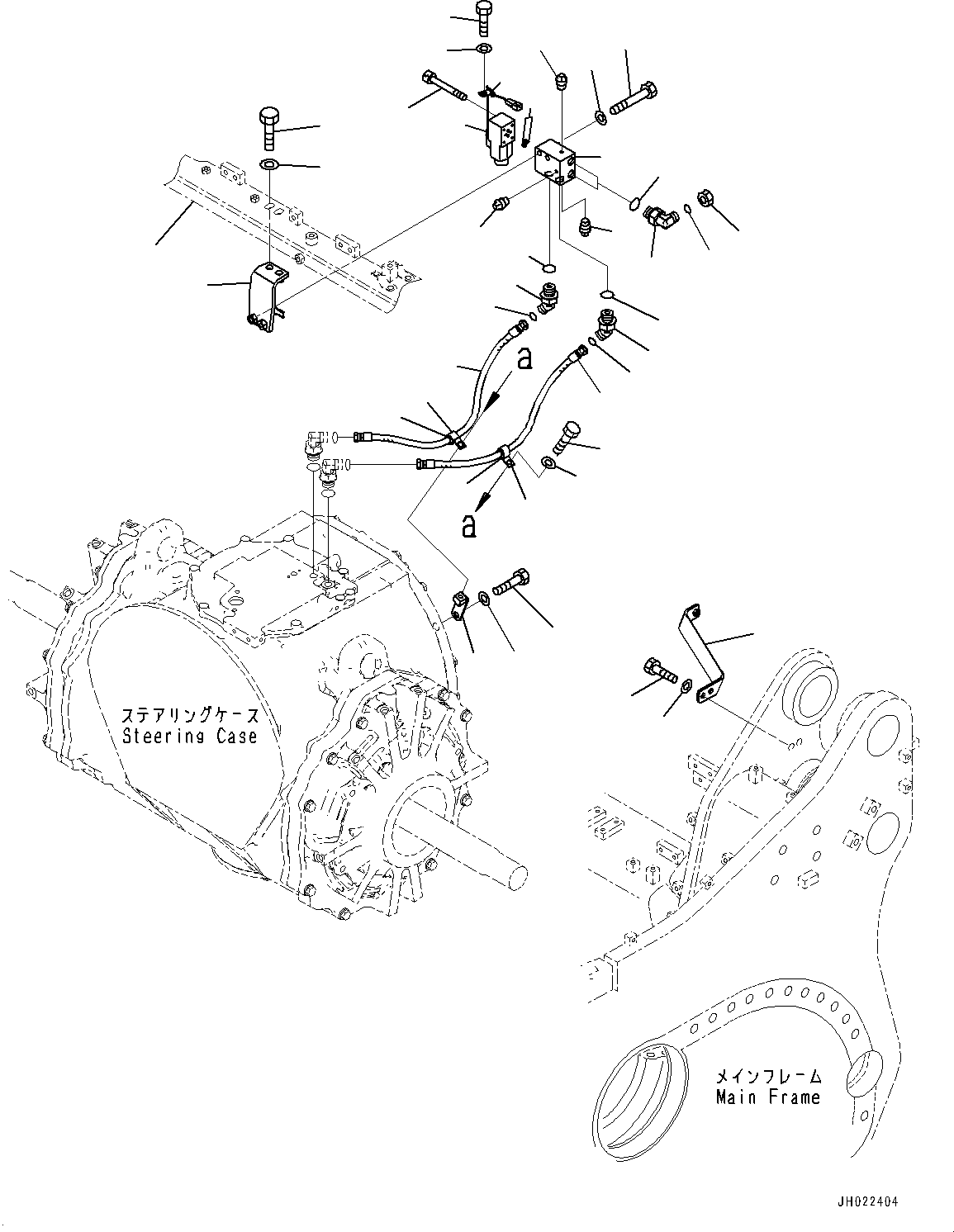 Komatsu parts book diagram for D375AI-8 S/N 81001-UP: RIPPER PIN PULLER PIPING, (#80015-)
