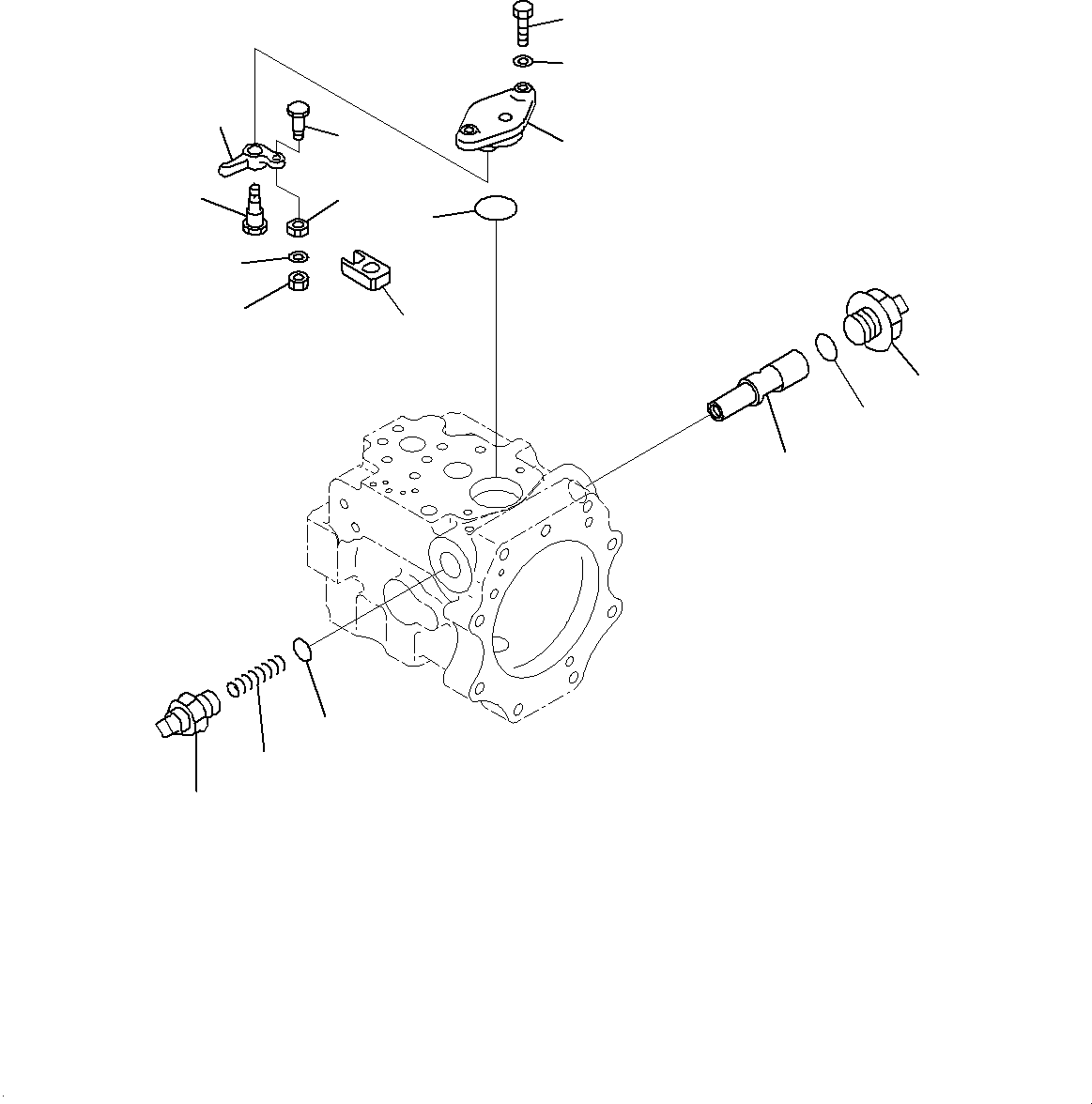 Komatsu parts book diagram for D375AI-8 S/N 81001-UP: COOLING FAN DRIVE PIPING, FAN PUMP (3/13)(#80223-)