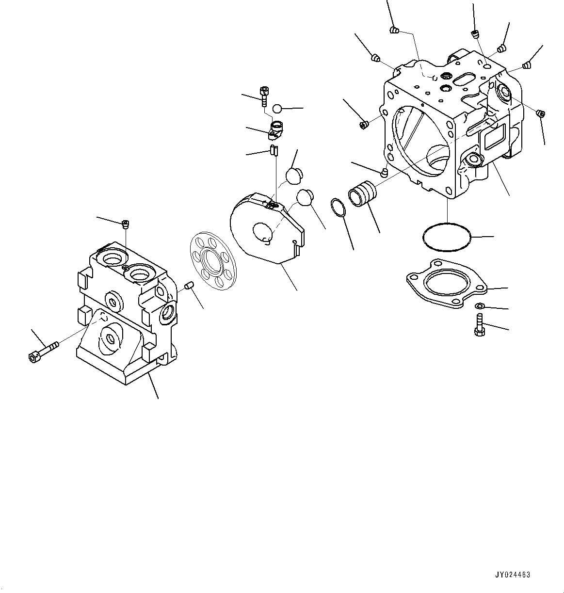 Komatsu parts book diagram for D375AI-8 S/N 81001-UP: COOLING FAN DRIVE PIPING, FAN PUMP (6/13)(#80223-)