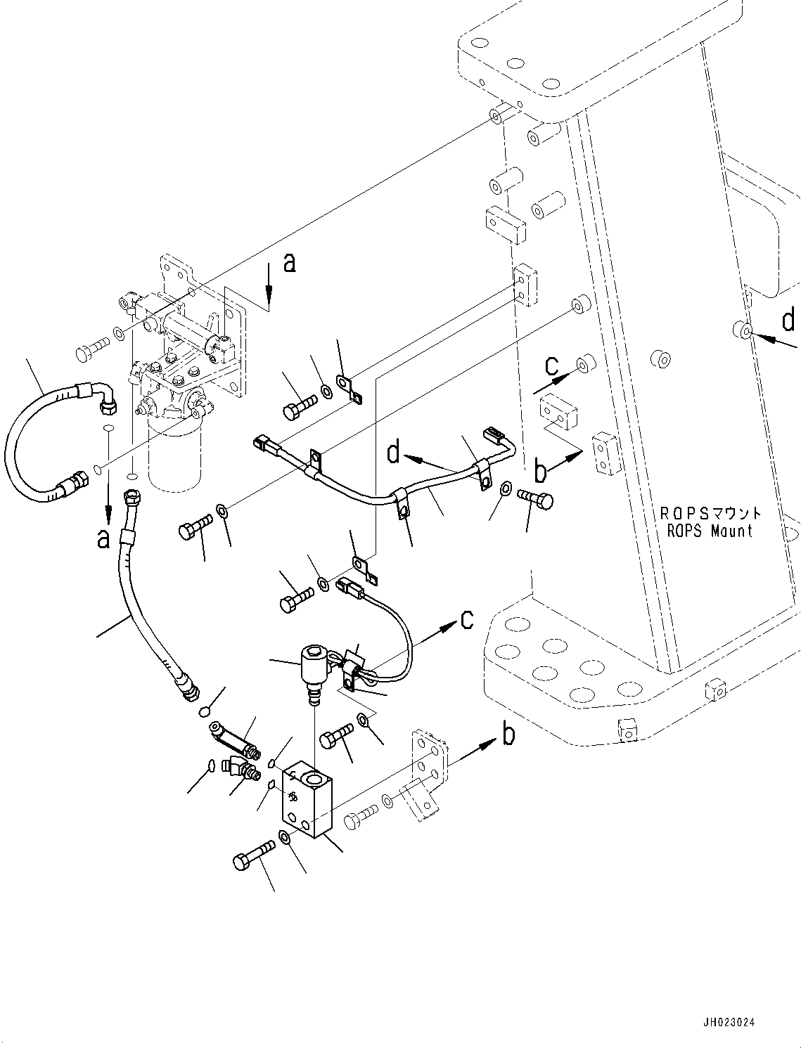 Komatsu parts book diagram for D375AI-8 S/N 81001-UP: EPC VALVE PIPING, LOCK VALVE MOUNTING(#80001-)