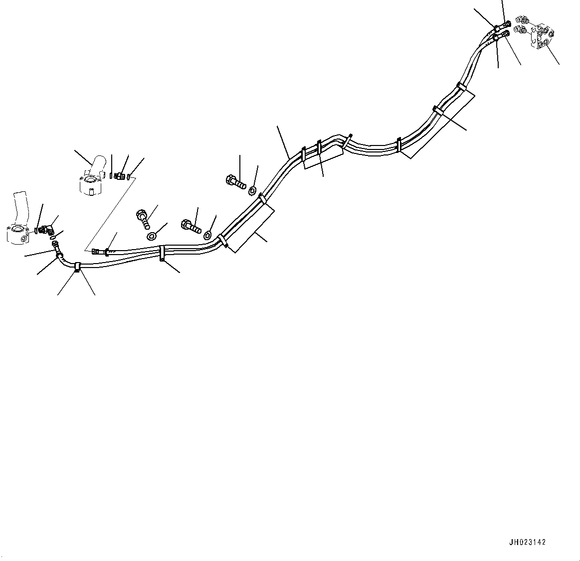 Komatsu parts book diagram for D375AI-8 S/N 81001-UP: QUICK CHARGE PIPING, COOLANT PIPING(#80015-)