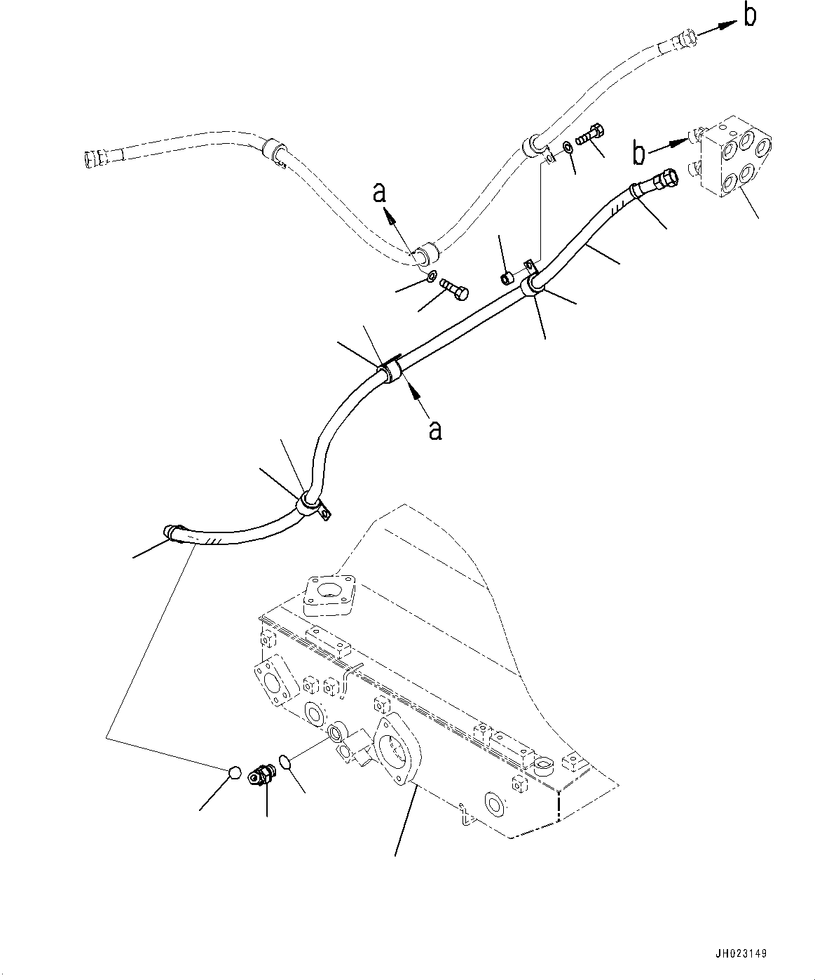 Komatsu parts book diagram for D375AI-8 S/N 81001-UP: QUICK CHARGE PIPING, POWER TRAIN OIL PIPING(#80015-)