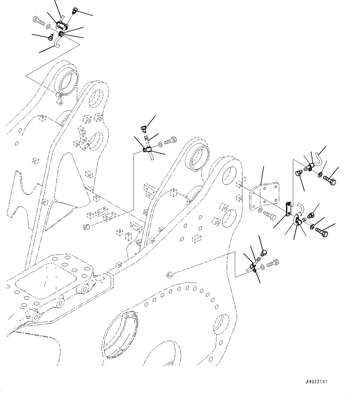 Komatsu parts book diagram for D375AI-8 S/N 81001-UP: RIPPER RELATED PARTS, BLIND PARTS(#81001-)