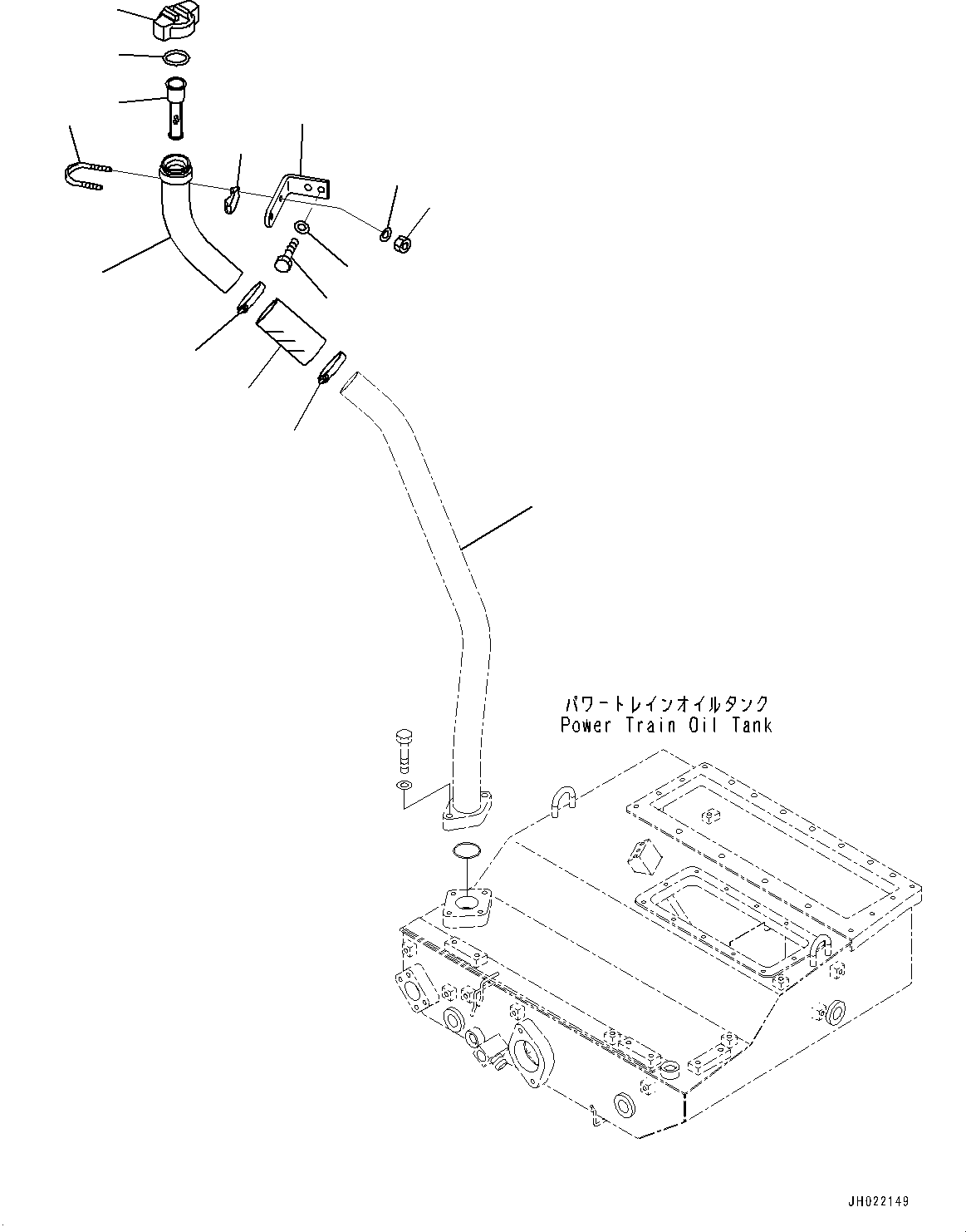 Komatsu parts book diagram for D375AI-8 S/N 81001-UP: LEVEL GAUGE PIPING, (#80015-)
