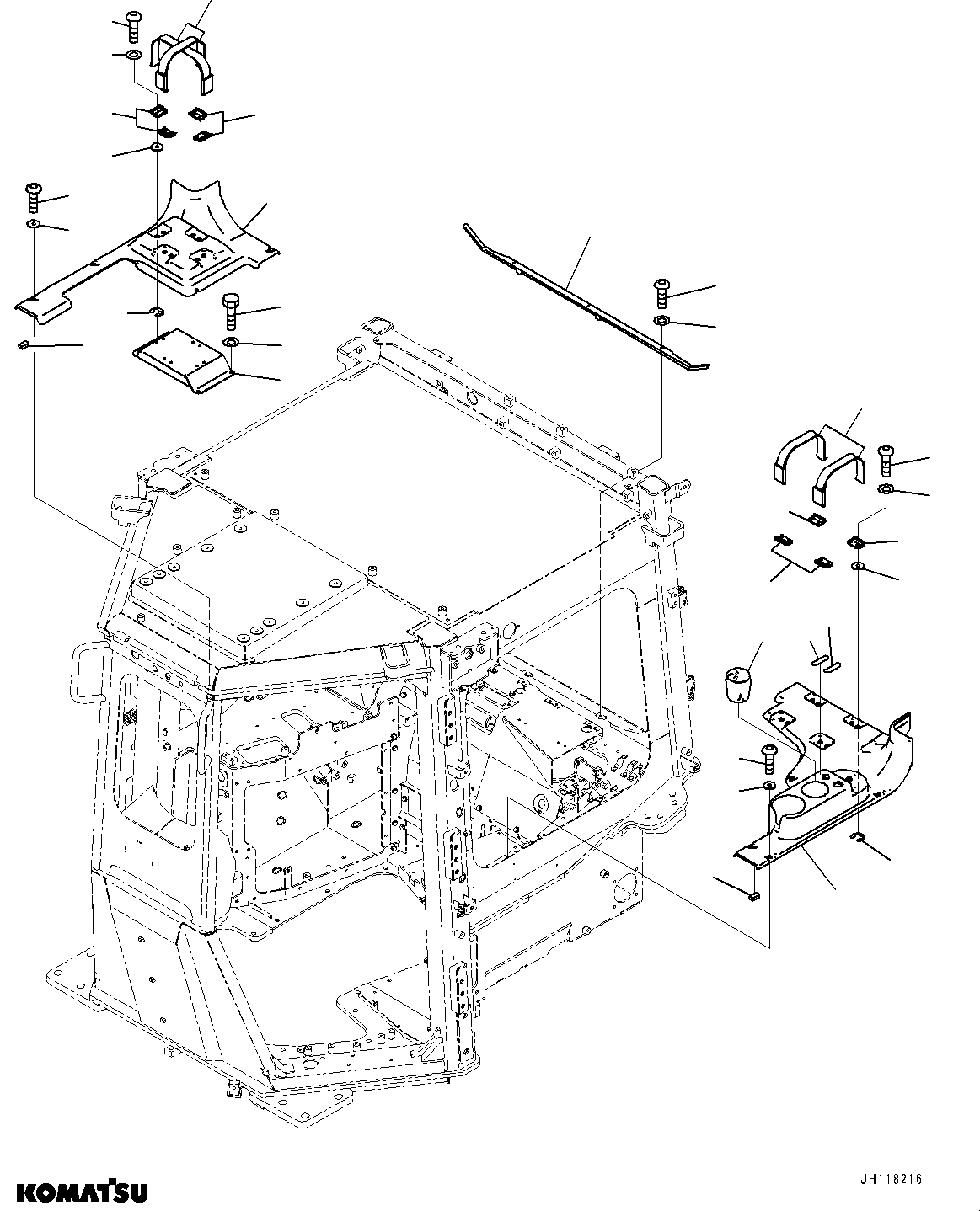 Komatsu parts book diagram for D375AI-8 S/N 81001-UP: CONTROL UNIT, GARNISH (2/2)(#81001-)