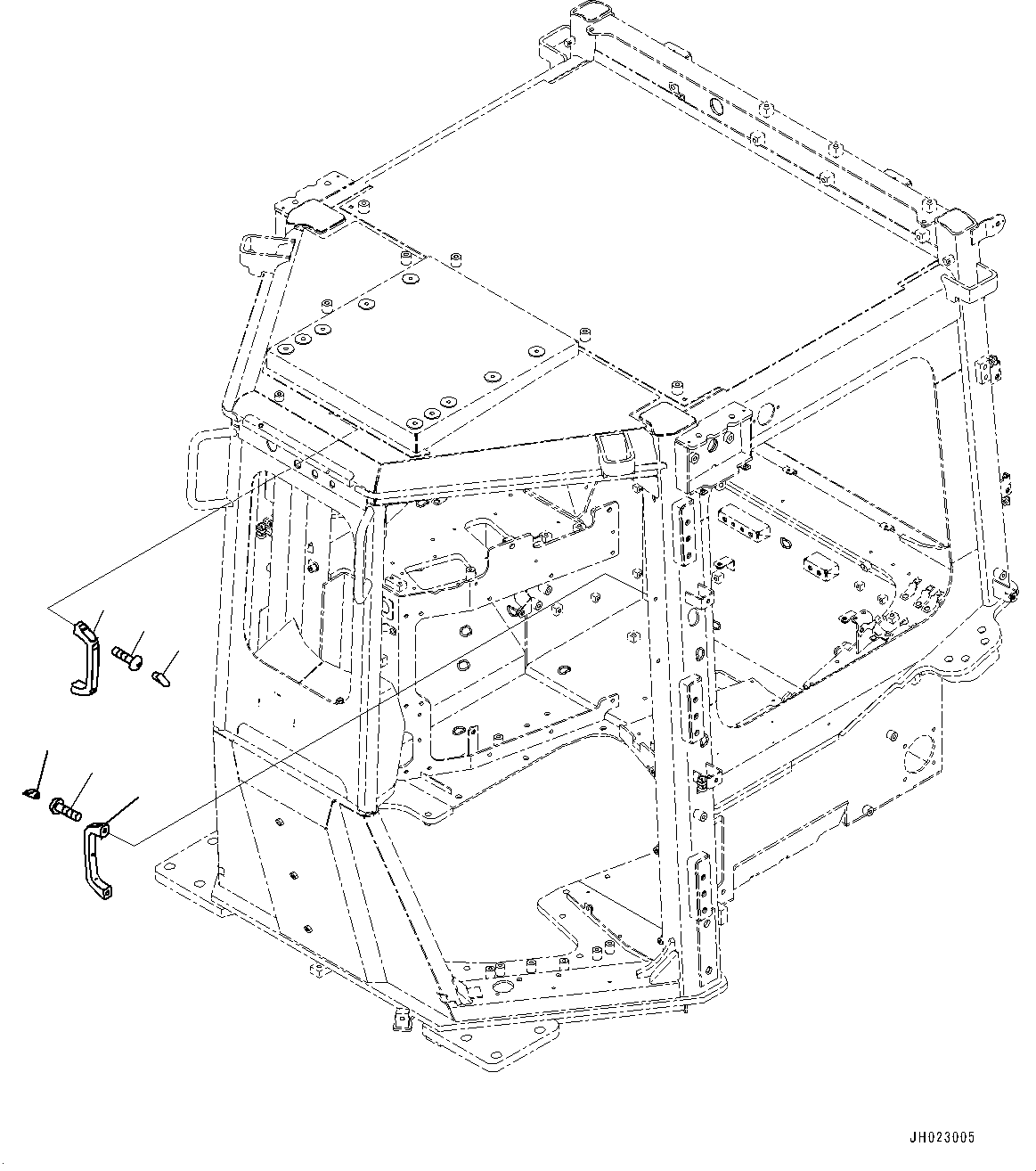 Komatsu parts book diagram for D375AI-8 S/N 81001-UP: CONTROL UNIT, GRIP(#81001-)