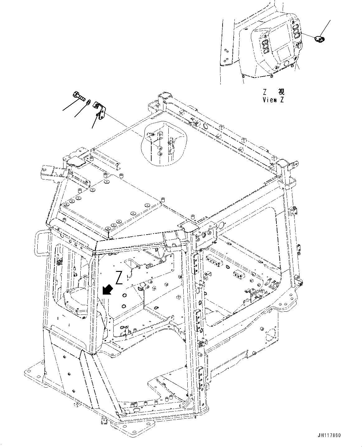 Komatsu parts book diagram for D375AI-8 S/N 81001-UP: ACCESS LAMP, (1/2)(#81001-)