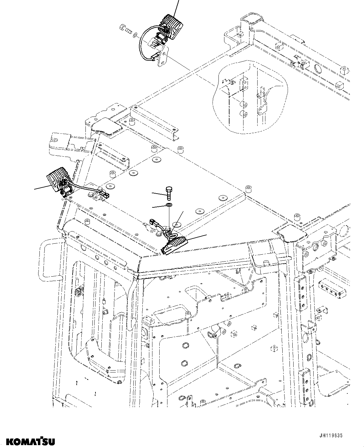 Komatsu parts book diagram for D375AI-8 S/N 81001-UP: ACCESS LAMP, (2/2)(#81001-)