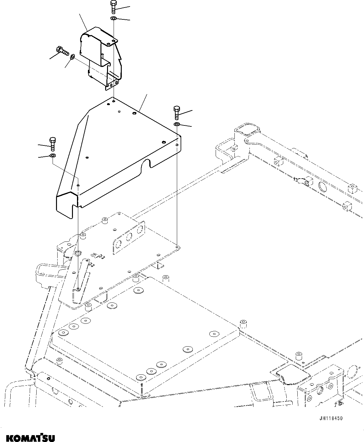 Komatsu parts book diagram for D375AI-8 S/N 81001-UP: ICT COMPONENT, COVER(#80001-)