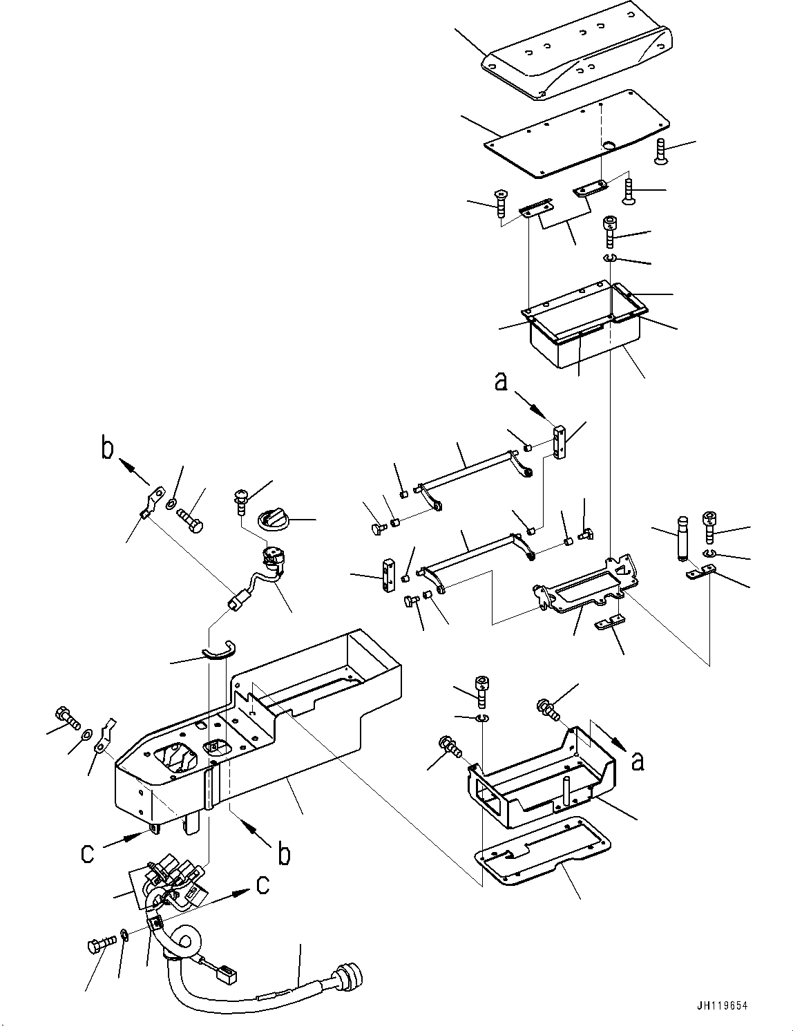 Komatsu parts book diagram for D375AI-8 S/N 81001-UP: CONSOLE RELATED PARTS, CONSOLE BOX (FINGER COMMAND CONTROL SYSTEM 2)(#80232-)