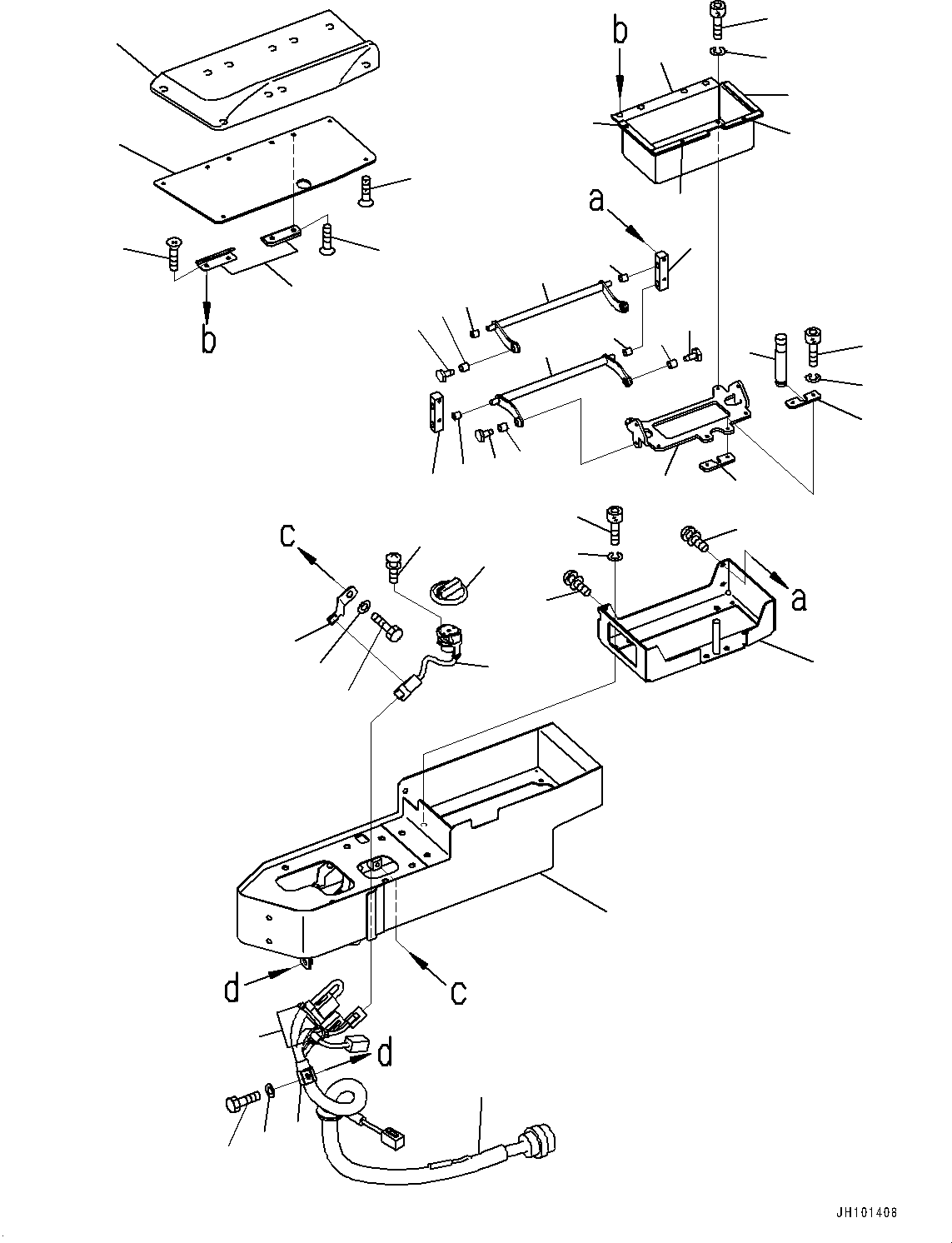 Komatsu parts book diagram for D375AI-8 S/N 81001-UP: CONSOLE RELATED PARTS, CONSOLE BOX(#81001-)