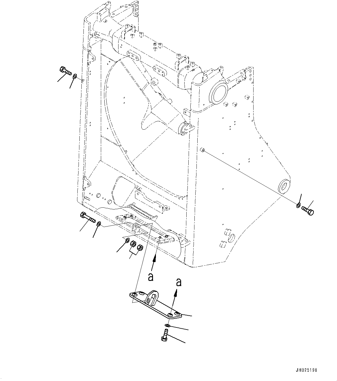 Komatsu parts book diagram for D375AI-8 S/N 81001-UP: RADIATOR GUARD, RADIATOR GUARD RELATED PARTS(#81001-)