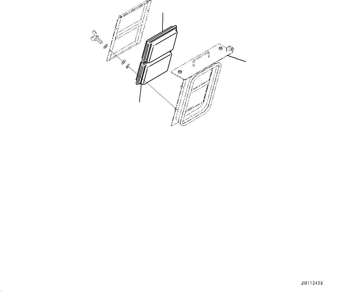 Komatsu parts book diagram for D375AI-8 S/N 81001-UP: AIR CONDITIONER FILTER, (#81001-)