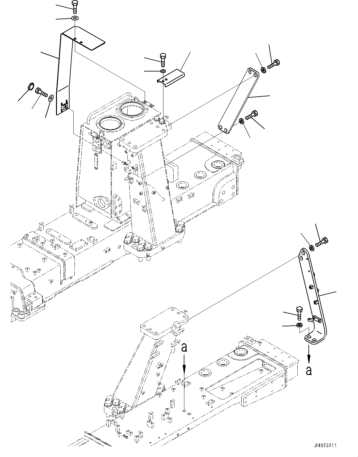 Komatsu parts book diagram for D375AI-8 S/N 81001-UP: FENDER RELATED PARTS, FENDER COVER OTHER PARTS(#81001-)