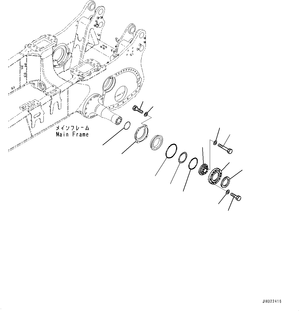 Komatsu parts book diagram for D375AI-8 S/N 81001-UP: TRACK FRAME, PIVOT, L.H.(#80094-)