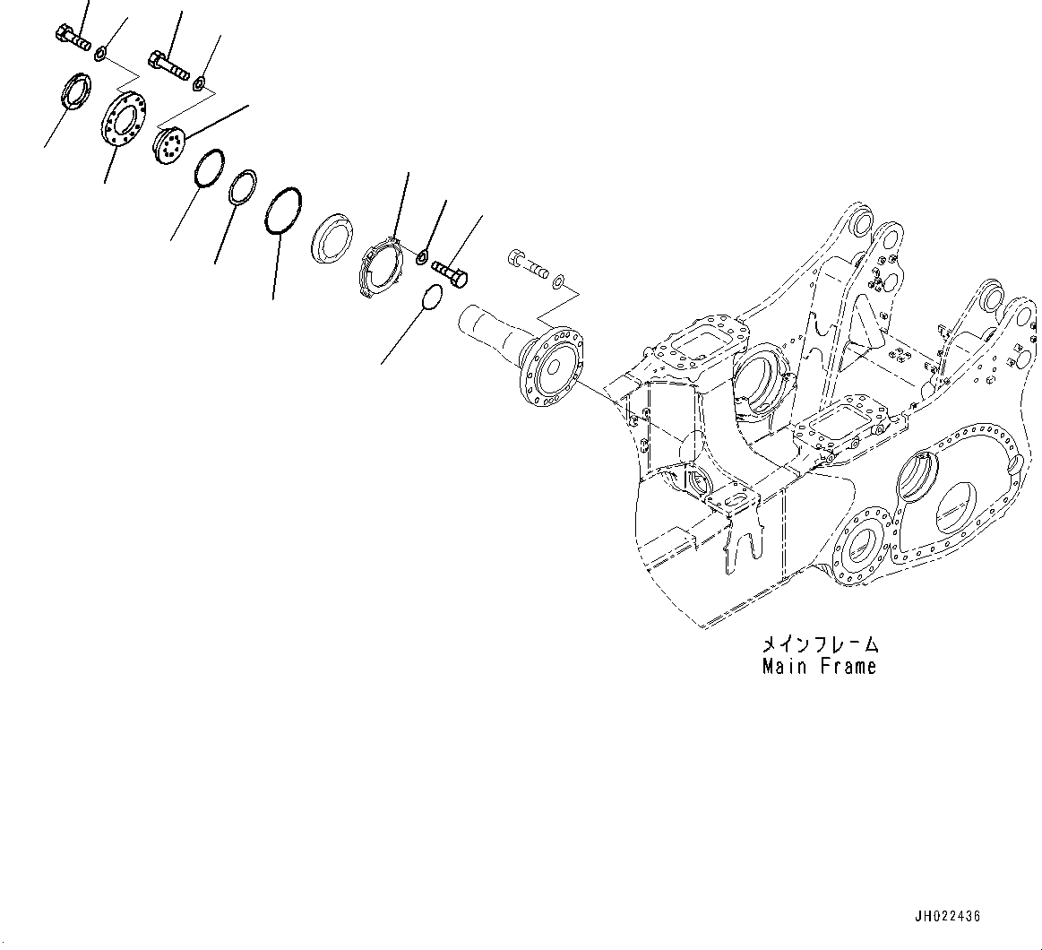 Komatsu parts book diagram for D375AI-8 S/N 81001-UP: TRACK FRAME, PIVOT, R.H.(#80094-)