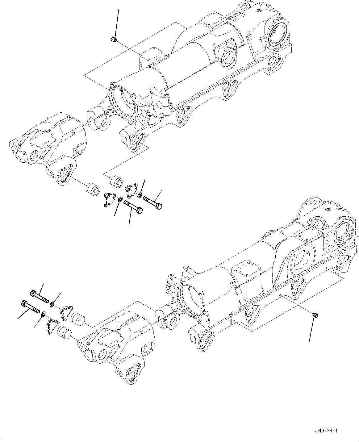 Komatsu parts book diagram for D375AI-8 S/N 81001-UP: TRACK FRAME, PLUG(#80015-80093)