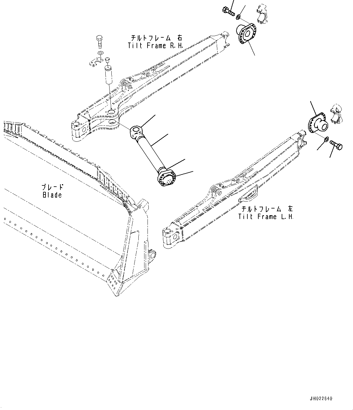 Komatsu parts book diagram for D375AI-8 S/N 81001-UP: DOZER FRAME, ARM(#80044-)