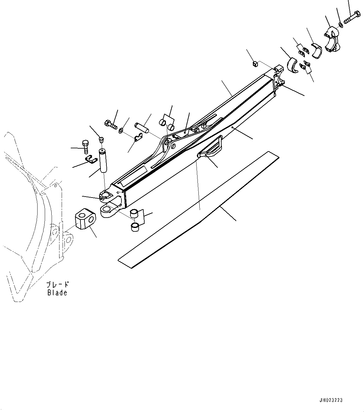Komatsu parts book diagram for D375AI-8 S/N 81001-UP: DOZER FRAME, FRAME L.H.(#80033-)