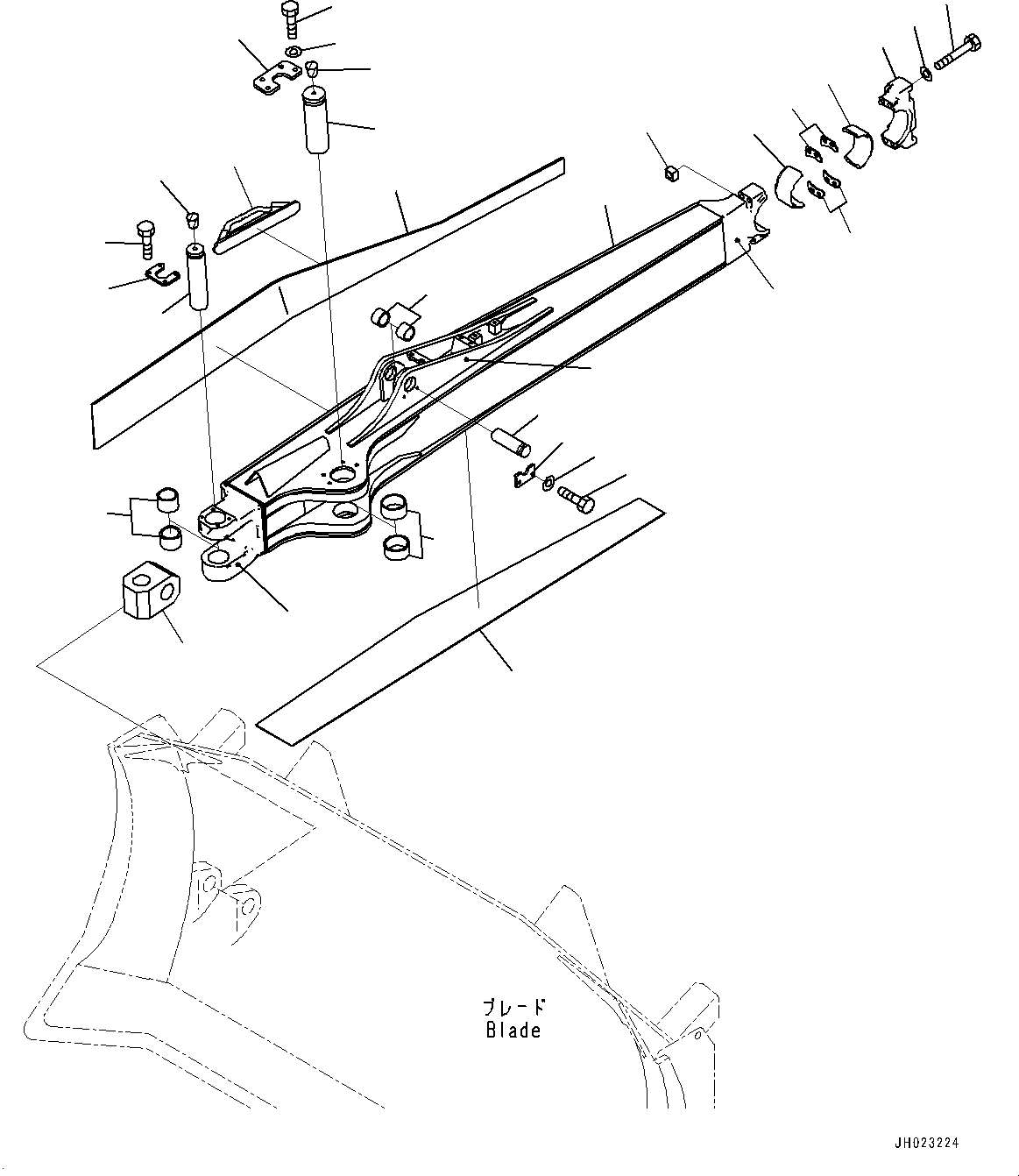 Komatsu parts book diagram for D375AI-8 S/N 81001-UP: DOZER FRAME, FRAME R.H.(#80033-80231)