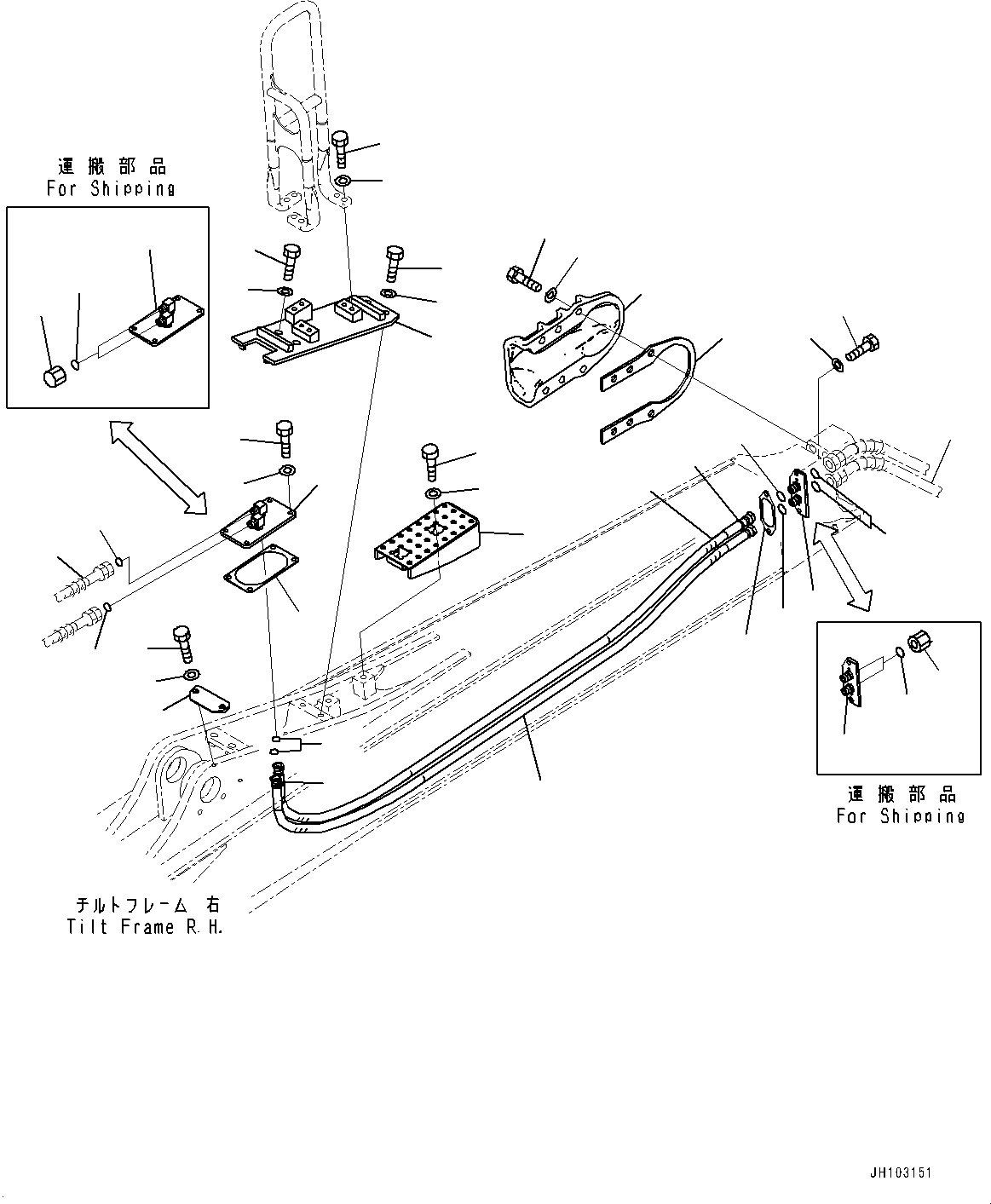 Komatsu parts book diagram for D375AI-8 S/N 81001-UP: DOZER FRAME, COVER, R.H.(#80044-)