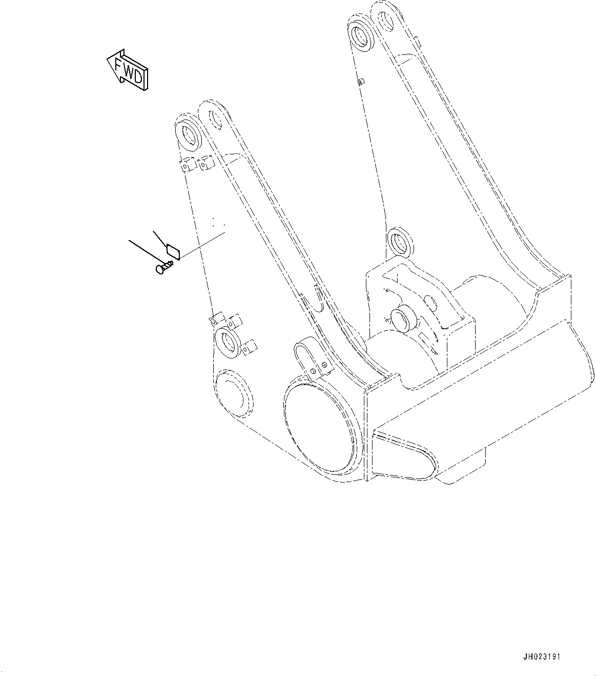 Komatsu parts book diagram for D375AI-8 S/N 81001-UP: RIPPER, PLATE (VARIABLE DIGGING ANGLE GIANT TYPE, CENTRALIZED LUBRICATION)(#80015-80146)