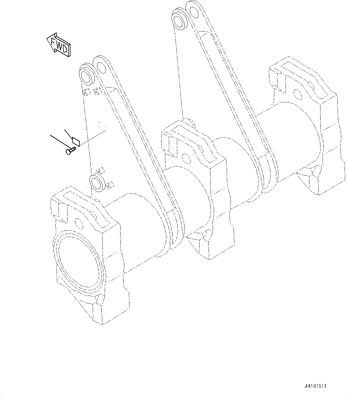 Komatsu parts book diagram for D375AI-8 S/N 81001-UP: RIPPER, PLATE (VARIABLE DIGGING ANGLE MULTI TYPE, LONG PROTECTOR)(#80015-80146)