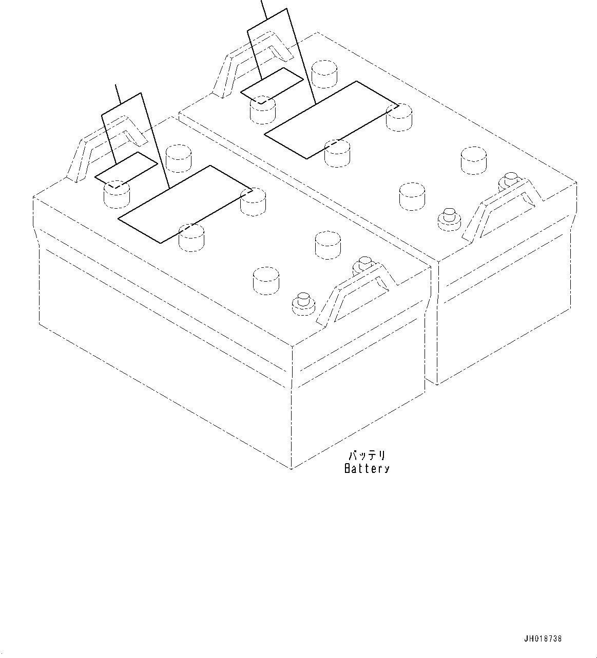 Komatsu parts book diagram for D375AI-8 S/N 81001-UP: CAUTION PLATES, BATTERY, (#80015-)