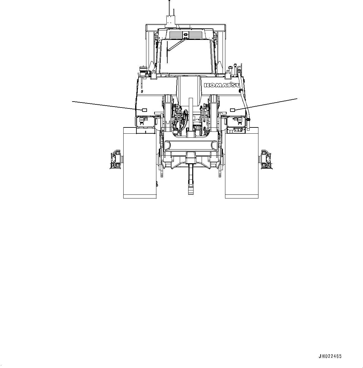 Komatsu parts book diagram for D375AI-8 S/N 81001-UP: REFLECTOR, (#80015-)