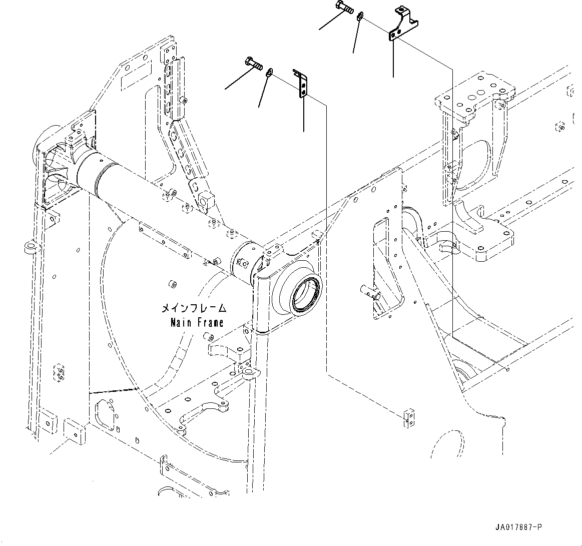 Komatsu parts book diagram for D85PX-18E0 S/N 26001-UP: AIR CONDITIONER COMPRESSOR, BRACKET (2/2)(#22001-)