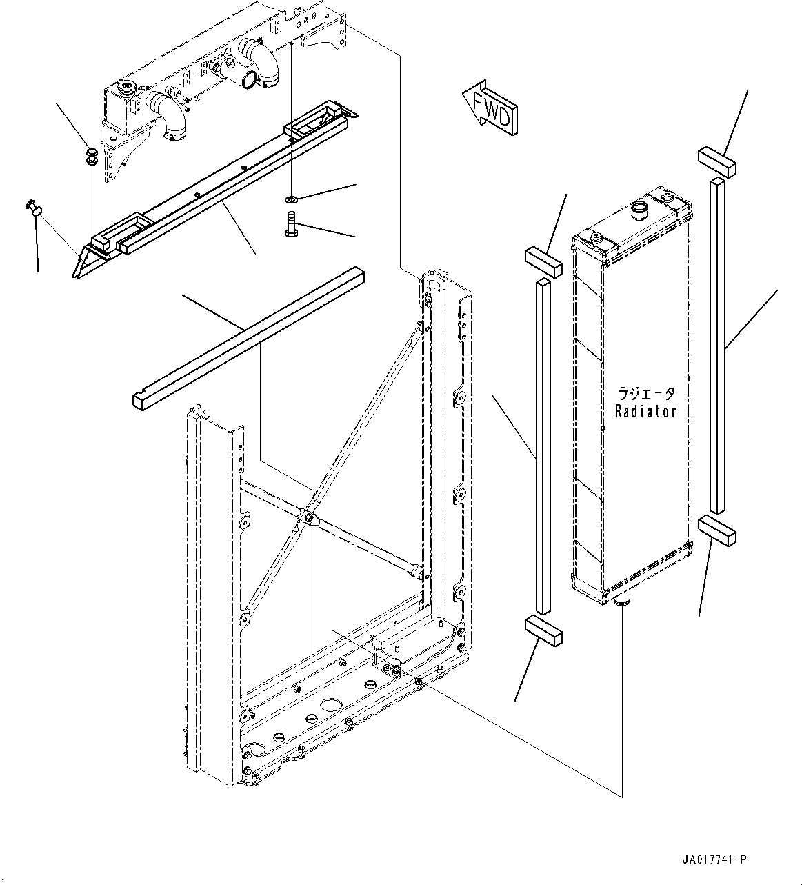 Komatsu parts book diagram for D85PX-18E0 S/N 26001-UP: COOLING SYSTEM, SEAL(#22001-)