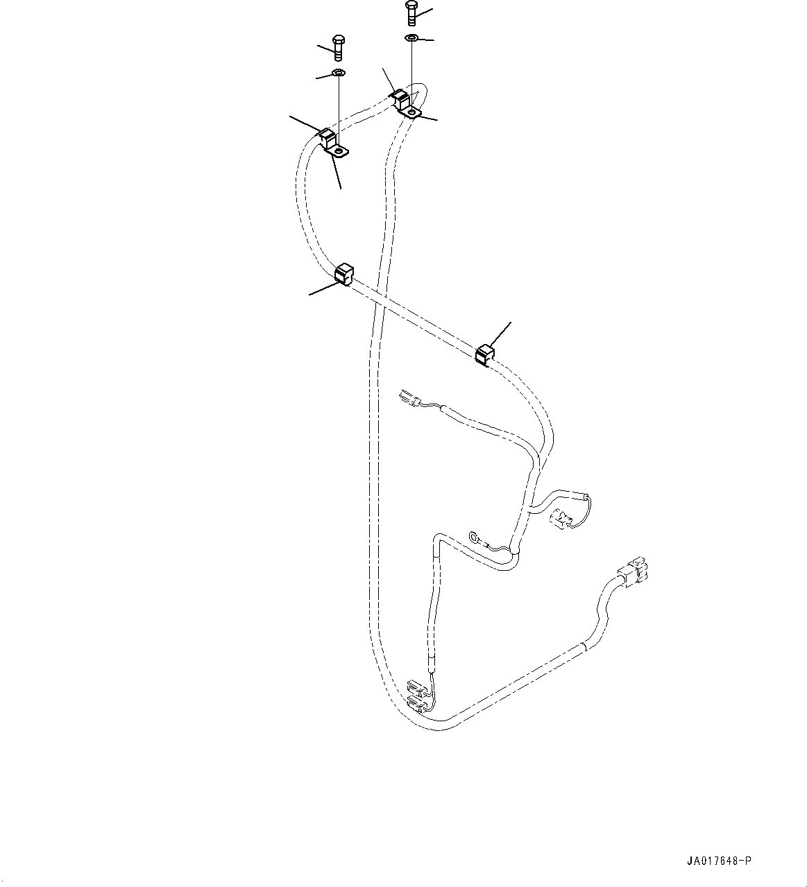 Komatsu parts book diagram for D85PX-18E0 S/N 26001-UP: ELECTRIC WIRING HARNESS, CLAMP(#23046-)