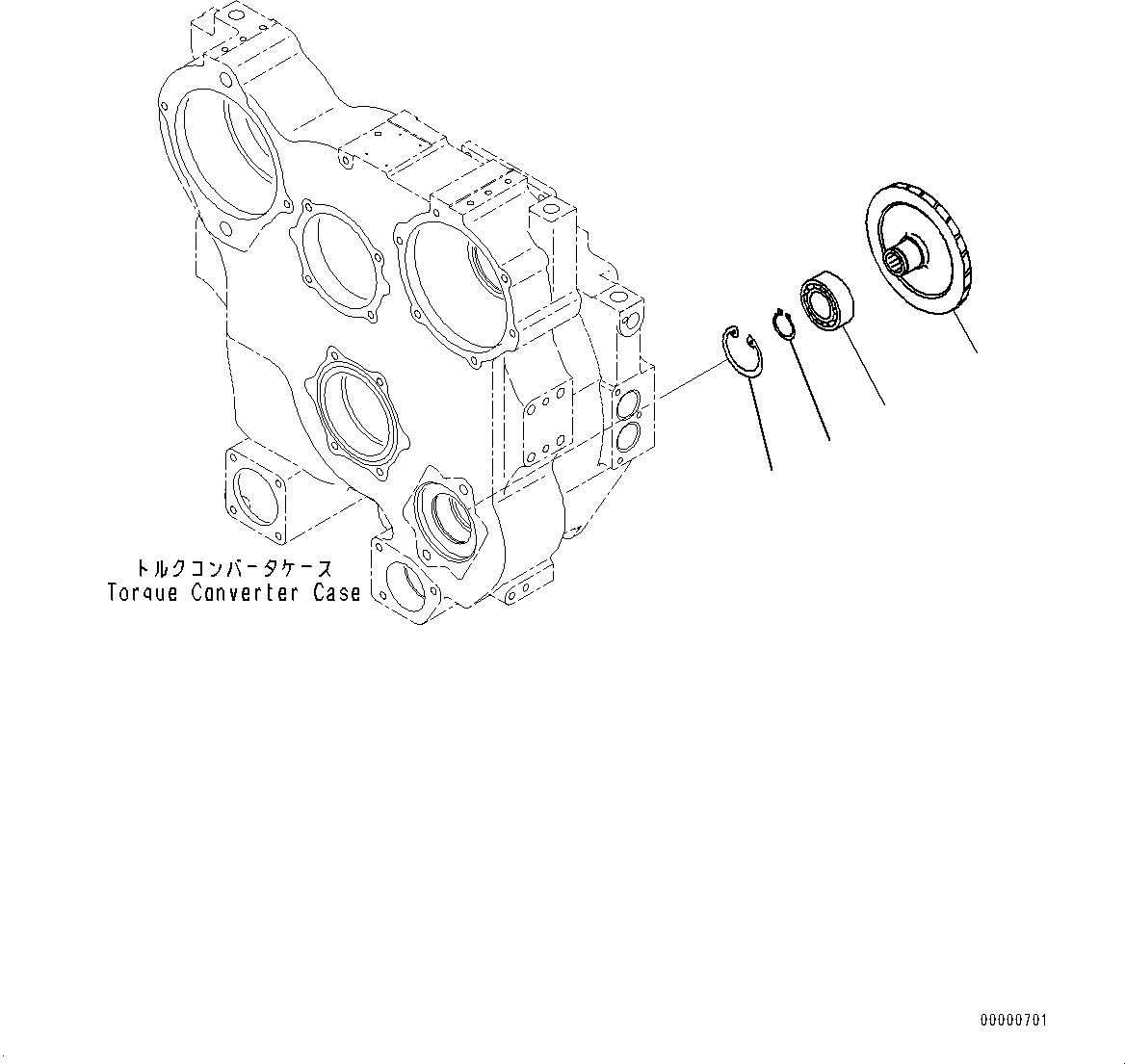 Komatsu parts book diagram for D85PX-18E0 S/N 26001-UP: POWER TRAIN, SCAVENGING PUMP (1/2)(#22001-)