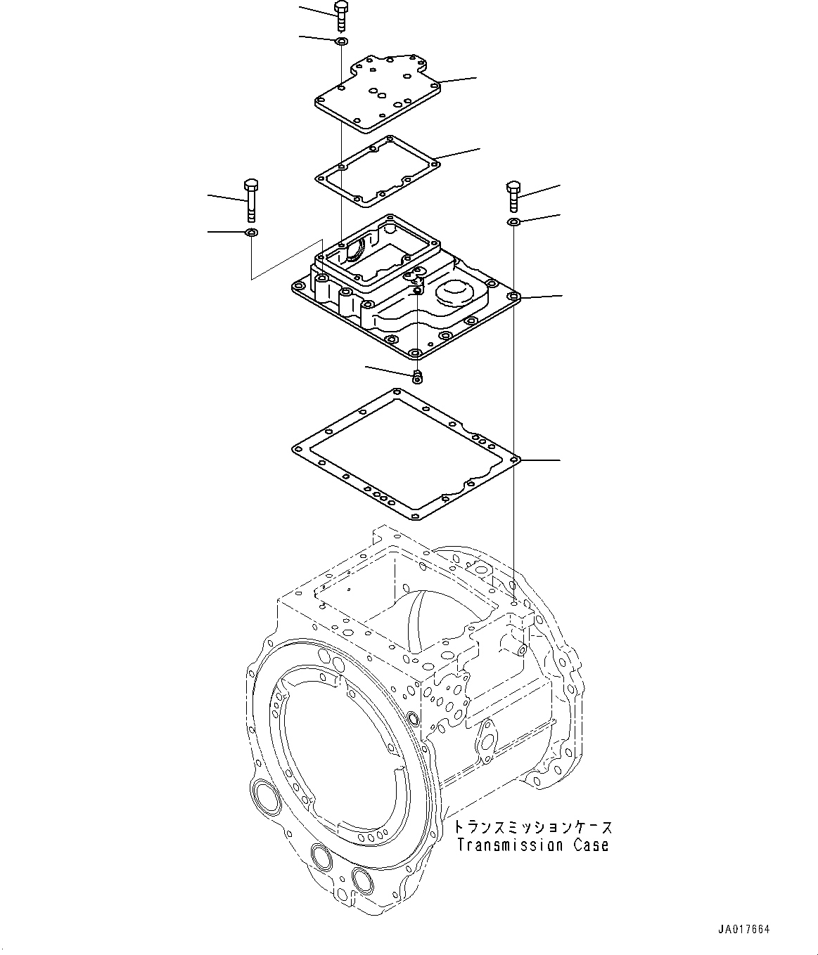 Komatsu parts book diagram for D85PX-18E0 S/N 26001-UP: POWER TRAIN, VALVE COVER(#22001-)