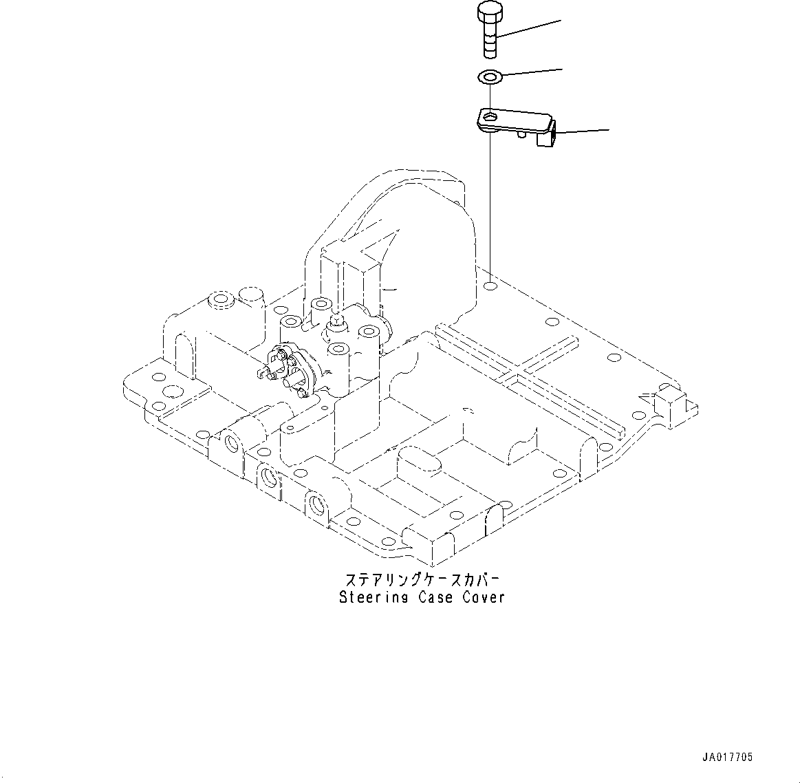 Komatsu parts book diagram for D85PX-18E0 S/N 26001-UP: POWER TRAIN, MOUNTING BRACKET(#22001-)