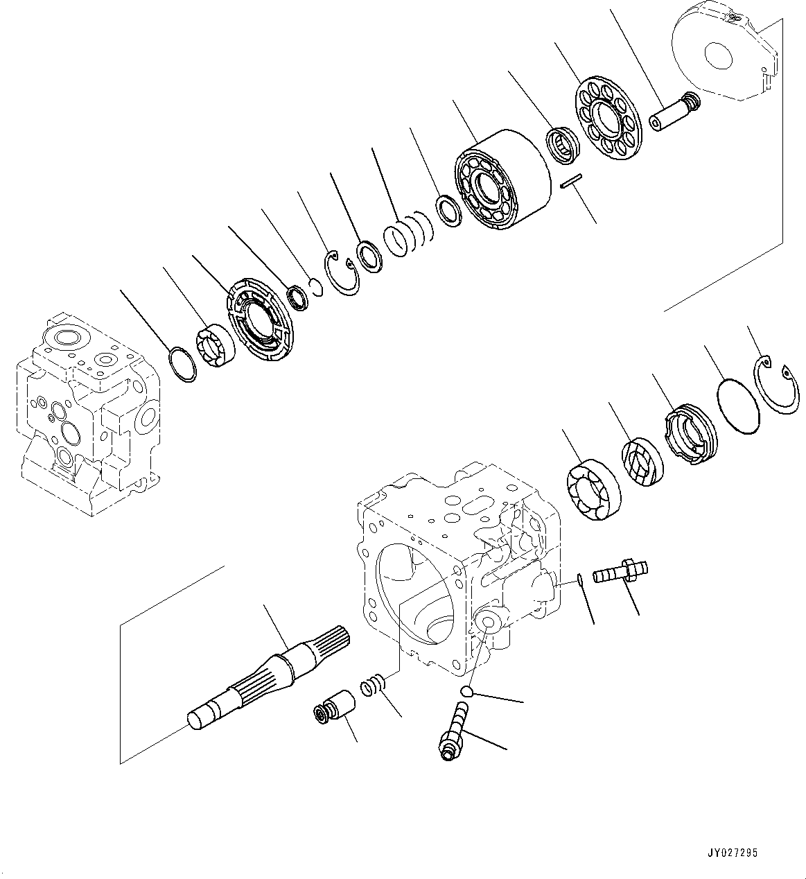 Komatsu parts book diagram for D85PX-18E0 S/N 26001-UP: POWER TRAIN OIL COOLER PIPING, FAN PUMP (3/6)(#22001-)