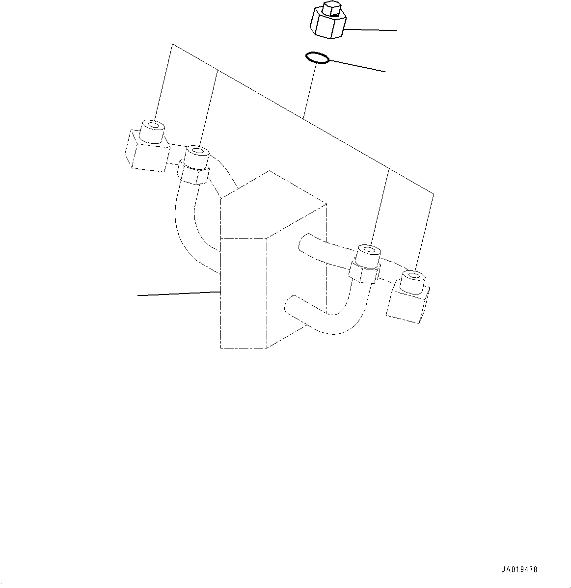 Komatsu parts book diagram for D85PX-18E0 S/N 26001-UP: PLUG FOR REAR ATTACHMENT, (#22001-)