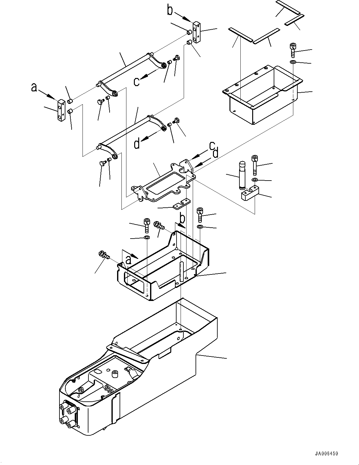 Komatsu parts book diagram for D85PX-18E0 S/N 26001-UP: CAB, CONSOLE BOX(#25153-)