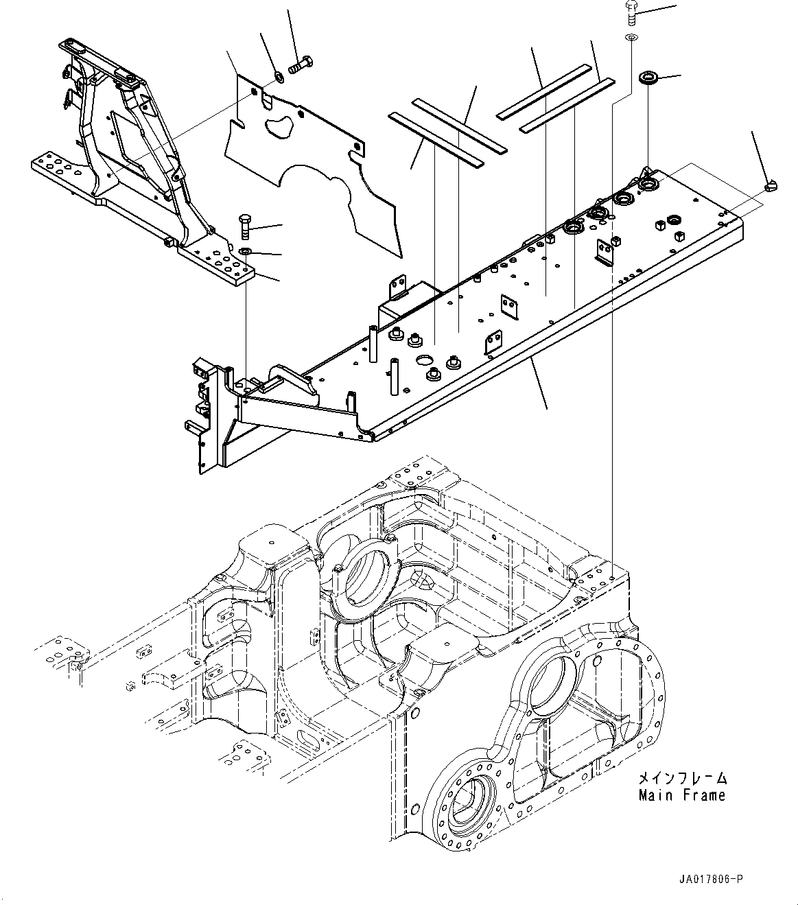 Komatsu parts book diagram for D85PX-18E0 S/N 26001-UP: FENDER, FENDER, L.H.(#25001-)