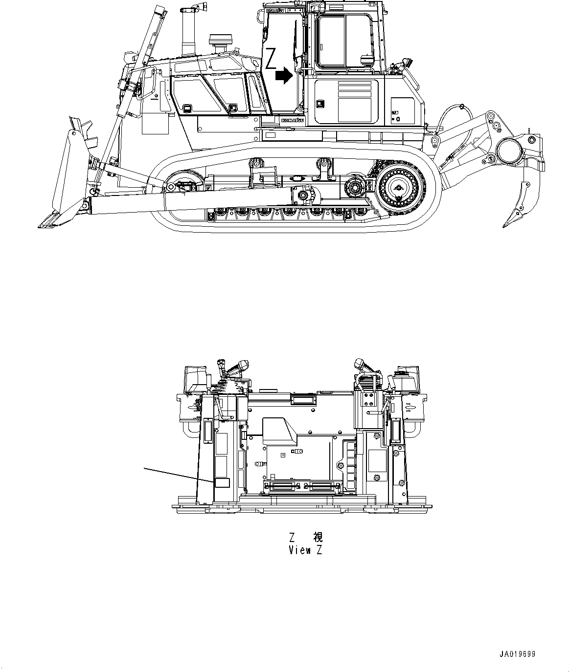 Komatsu parts book diagram for D85PX-18E0 S/N 26001-UP: AIR CONDITIONER PLATE, (#22001-)