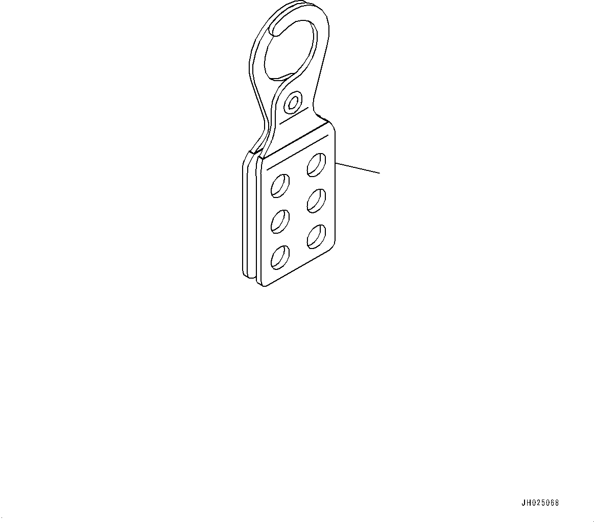 Komatsu parts book diagram for D85PX-18E0 S/N 26001-UP: LOCK OUT HASP, (#22001-)