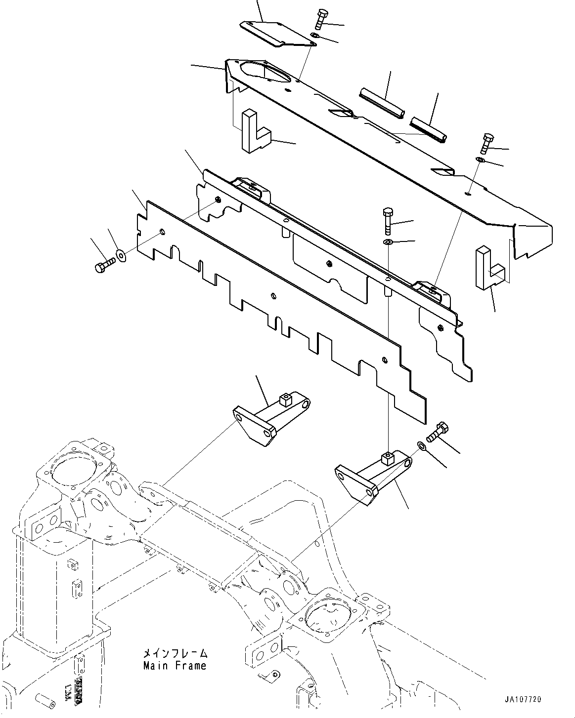 Komatsu parts book diagram for D71PXI-24 S/N 74001-UP: COOLING SYSTEM, COVER(#70002-)