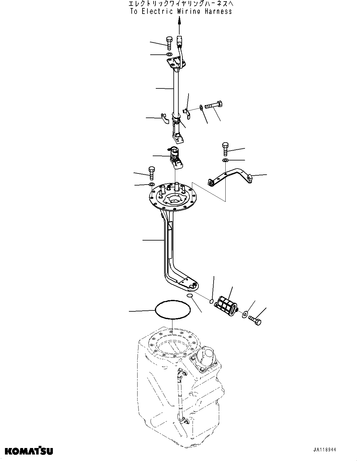 Komatsu parts book diagram for D71PXI-24 S/N 74001-UP: DEF TANK, SENSOR(#72549-)