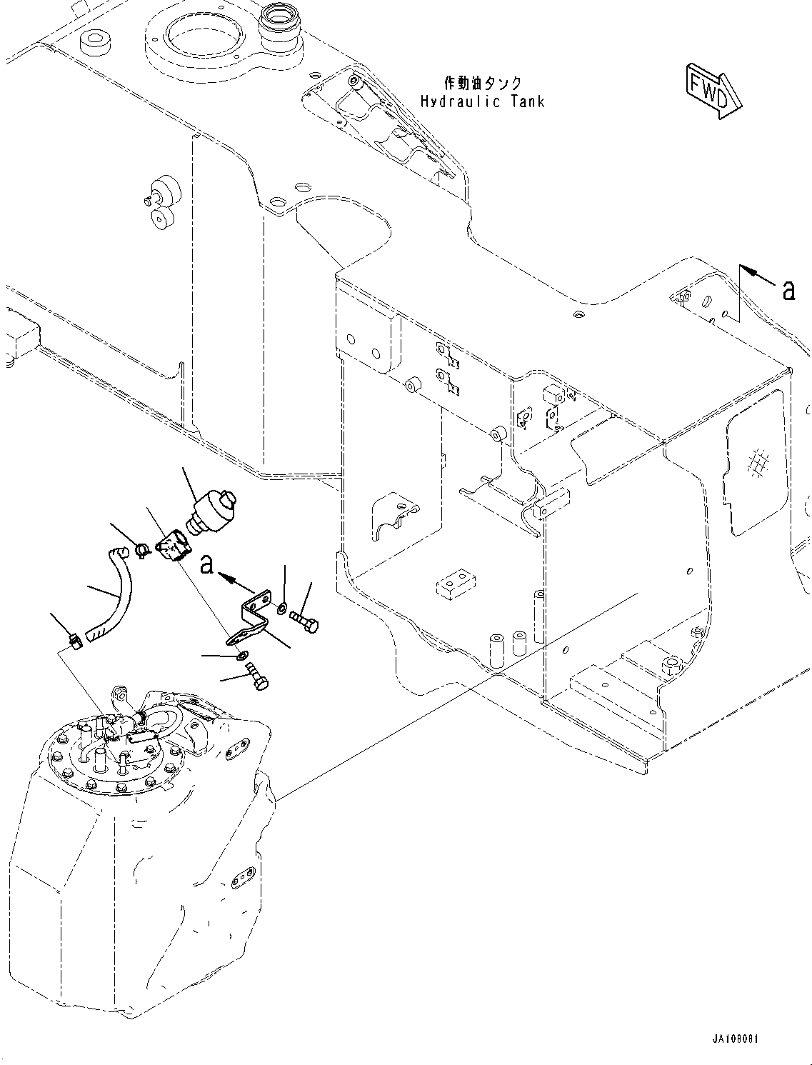 Komatsu parts book diagram for D71PXI-24 S/N 74001-UP: DEF TANK, BREATHER(#70002-)