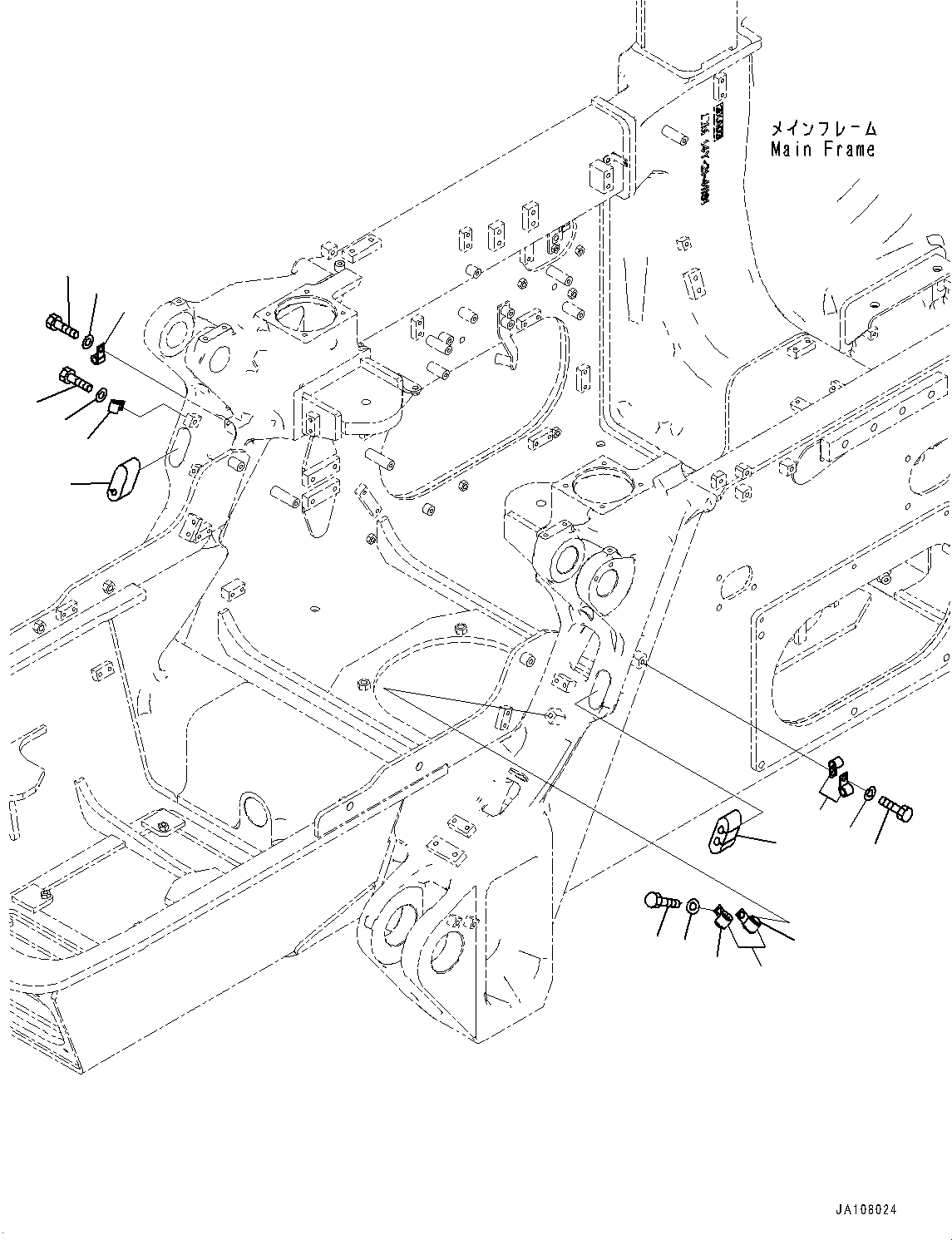Komatsu parts book diagram for D71PXI-24 S/N 74001-UP: IMU SENSOR WIRING HARNESS, RUBBER(#70002-)