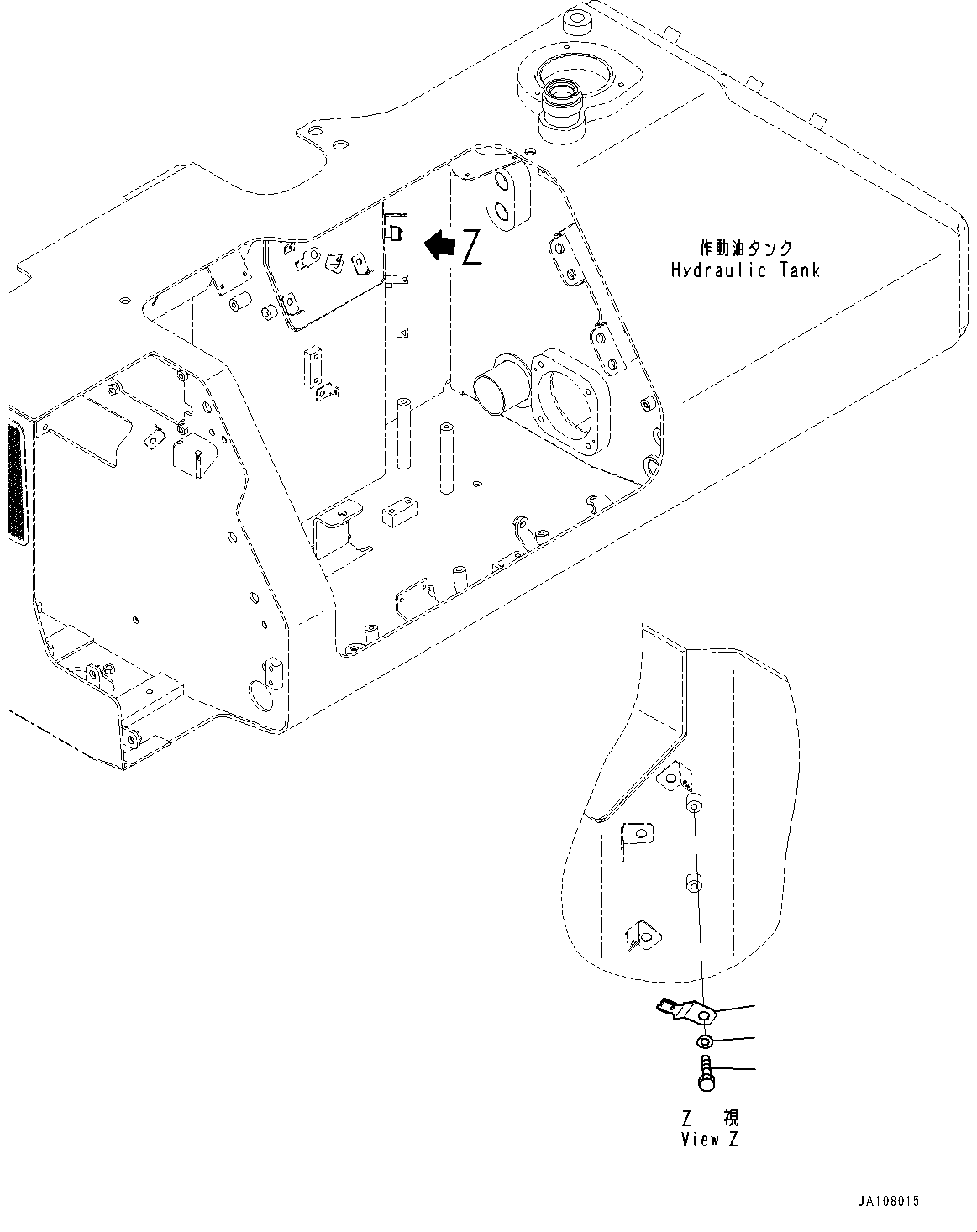 Komatsu parts book diagram for D71PXI-24 S/N 74001-UP: BATTERY ELECTRIC WIRING HARNESS, CLIP(#71119-)