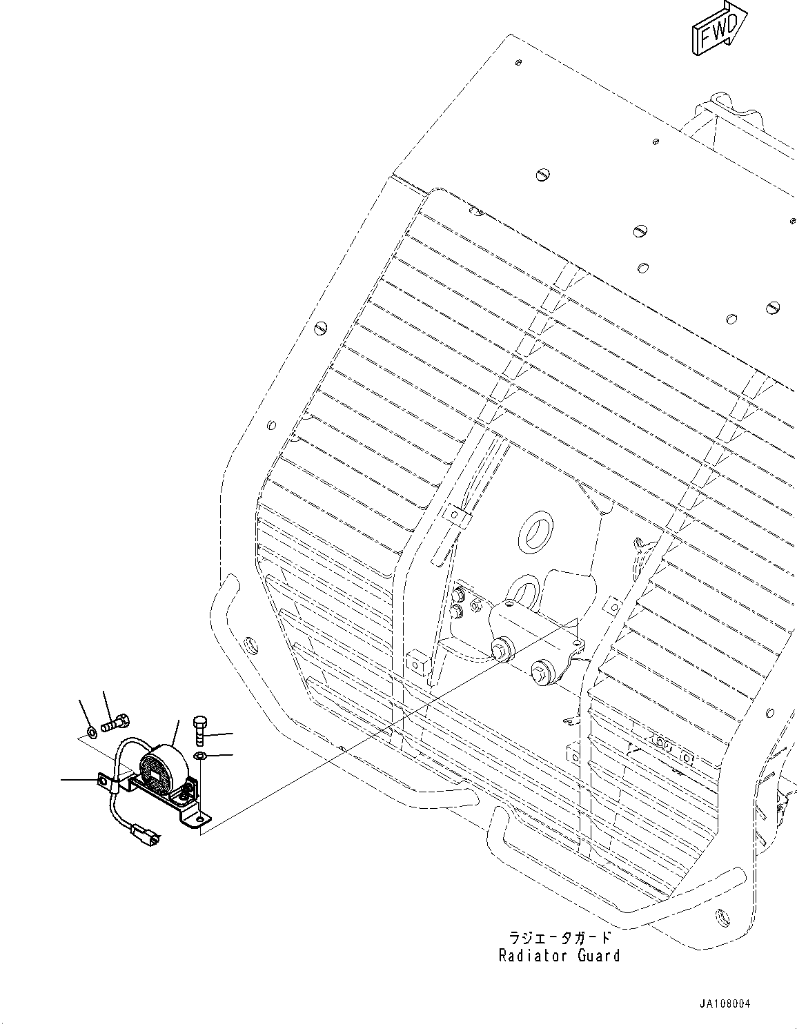 Komatsu parts book diagram for D71PXI-24 S/N 74001-UP: BACKUP ALARM, (#70002-)